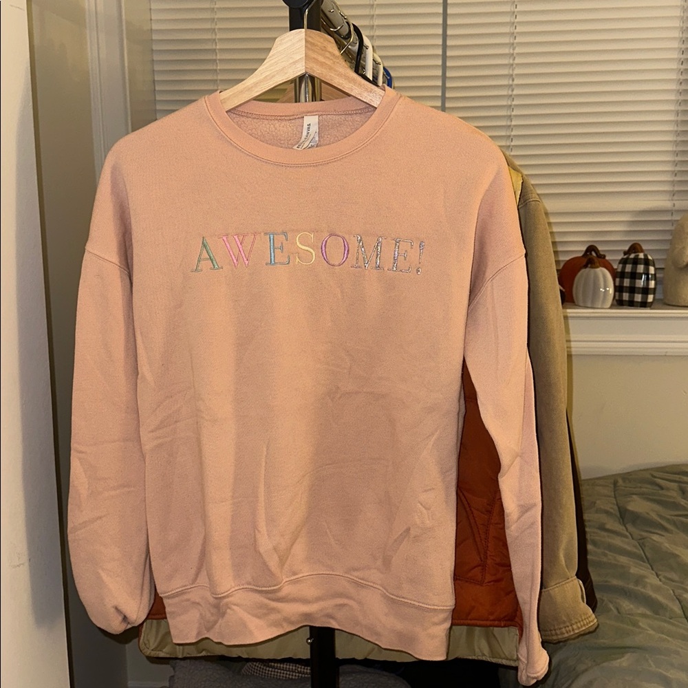 Peach 'Awesome' Sweatshirt Taylor Swift